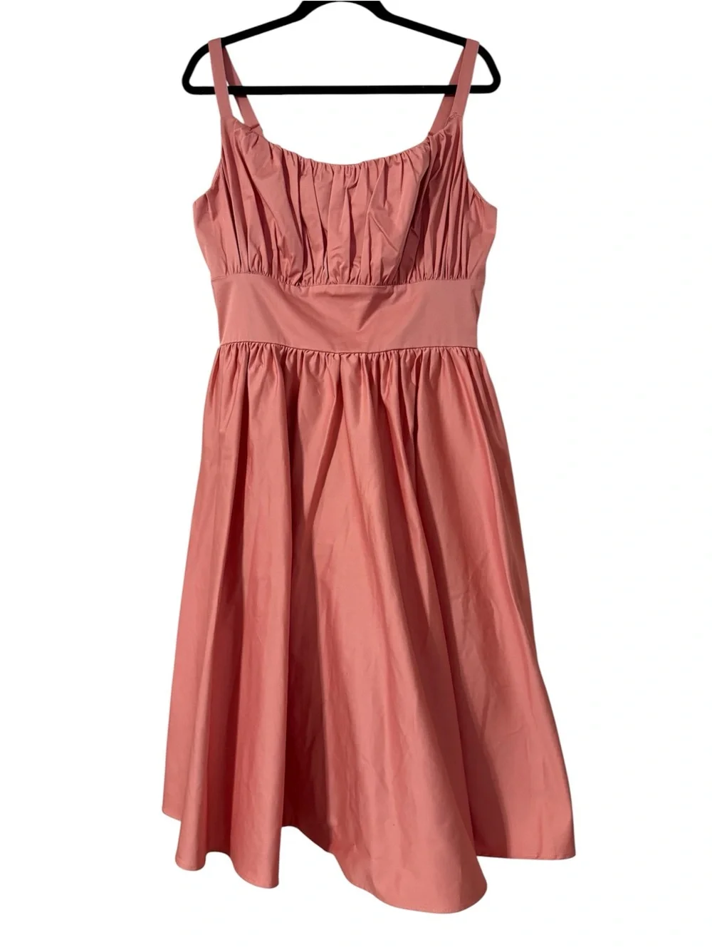 Vixen By Micheline Pitt Ingenue Swing Dress in Blush Pink Sateen XL NWT FLAWED - Picture 2 of 16